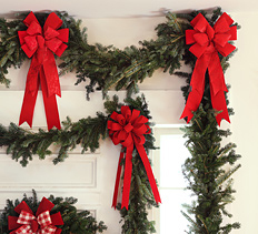 standard garland and estate garland with bows